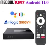 Mecool KM7 Amlogic S905Y4 TV Box Android 11 4GB 64GB Dual WiFi Google Certified 2GB 16GB Set Topbox PK KM6 Smart TVBox