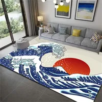 Tappeti Giappone Ocean Wave morbido tappeti paesaggio paesaggio per interni bambini anticrili da soggio