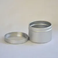 50g empty aluminium cream jars 50ml aluminum tins metal lip balm container DH7565