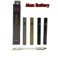 510 Max Amigo Battery 380MAH 510スレッドRechargeable Preheat Batteries Bottom Charger D8 Vape Cartridges加熱バッテリー