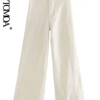 KPYTOMOA Women Chic Fashion High Waist Straight Jeans Pants Vintage Zipper Fly Pockets Female Ankle Trousers Pantalones 220121