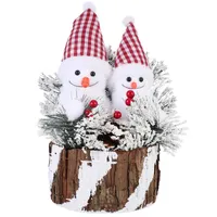 Dekoracje świąteczne 1 pc Urocza Snowman Doll Lovely Ornament Desktop Zdrady