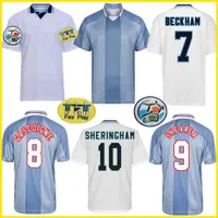 1996 england gascoiigne shearer retro fußball jersey mcmanaman südgate classic vintage sheringham 96 98 chemise de football Beckham Beckham