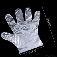Disposable Gloves 200Pcs/100Pcs Plastic Large Polyethylene Clear Dealing Cooking Cleaning Kitchen J19 21 Drop