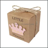 Gift Wrap Event & Party Supplies Festive Home Garden 50Pcs Baby Birthday Sweet Candy Box Baptism Christening Decor 5.3Cm*5.3Cm*5.3Cm/2In*2In