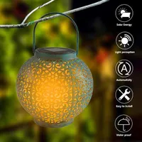 Beste LED Solarlichtsteuerung Automatische Induktion Garten Dekoration Lampe Outdoor Wasserdichte Garten Retro Eisen warmes weißes Licht Dropshipping