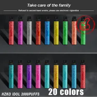 Original Hzko Idol Max verfügbares Einweg-Zigaretten Vape Pen 1000mAh Batterie 2000 Puff vorgefüllt 6,5 ml Pod vs ijoy bang randm