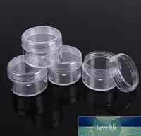 10g Clear Round Strong bottle jars pot container empty cosmetic plastic sample container for nail 500pcs