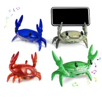 Mini Speaker Phone Holder Crab Button Bluetooth Animal Shape Wireless Super High Sound Exquisite Design
