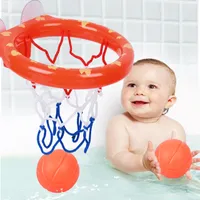 Bebek Banyo Oyuncakları Toddler Çocuk Su Çemberleri Banyo Küvet 3 Topları Ile Çocuklar Ile Basketbol Hoop Çocuklar Açık Oyun Seti Paketi Ile Sevimli Balina