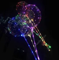 Ledde bobo ballong med 31.5 tums pinne 3m sträng ballong ledd ljus jul halloween födelsedag ballonger fest dekor bobo ballonger dhp57