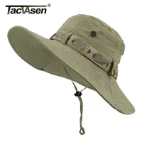 Tacvasen Ordusu Erkekler Taktik Sniper Şapkalar Balık Kova Şapka Boonie Şapka Yaz Güneş Koruma Safari Kap Askeri Zamm Hunt Şapkalar Caps Q0805