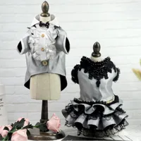 Ropa de perro vestido de boda traje de niño ropa niña matrimonio mastine traje de tartamuña de tubo de ropas de sartel