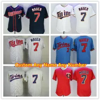 Retror 1948 Turn Back Vintage Baseball 7 Joe Mauer Jersey Flexbase Cool Base Pullover Pinstripe Retire Embroidery And Sewing Good Quality