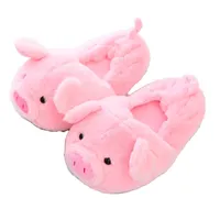 Millffy Grande Dimensioni Peluche Comfort Code Couple Pack Tacco Pink Pig Slippers Ins Style Cute Pig Cottone Pantofole in cotone Coppia Home Shoes 210225