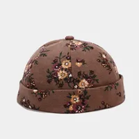 بيني 2021 خمر docker قبعة بريمليس قبعة تنفس قبعة قبعة القبعات القطن قابل للتعديل زهرة المالك بحار الرجال والنساء 46