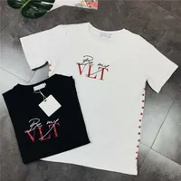 Tee da marca das mulheres Verão Casual Crew Decote Rebites de desenhista são minha carta VLT impressão de t-shirt das mulheres S-XL 210315