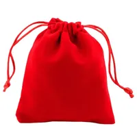 Sacs de rangement 1 pcs emballage dessinateur de cordon de cordon de velours sac à cadeau Sachet pour bijoux de mariage