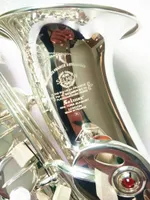 2022 Yeni Alto Saksafon Mark VI Gümüş Kaplama E Düz Marka Müzikal Profesyonel Enstrüman Sax ile Case Pirinç Reed. ağızlık