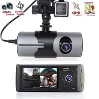 HD Car Lentille DVR Dual Lens GPS Dash Cam Vue arrière Vue de l'enregistreur vidéo enregistreur automatique G-Sensor DVRS X3000 R300