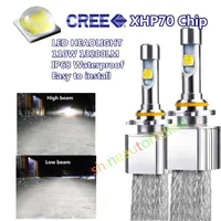 CREE XHP70 Reflektor LED 110W 13200LM 6000K H4 H7 H8 H9 H11 9005 9006 9012 Auto Headlamp Canbus Zestaw EMC Żarówki Lampy oświetleniowe