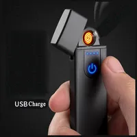 DHL Portable USB Charging Lighter ABS Metail Windproof Travel Smoking Tool for Cigarette Oil Rigs Smoking Water Pipe
