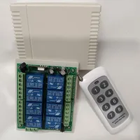 Control del hogar inteligente DC 12V 24V 8CH CANALERO RF RF Wireless Remoto System System Receptor Transmiss Relay