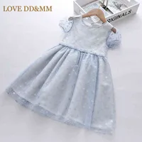 Kärlek ddmm tjejer klär ny sommar sequined party kostymer prinsessa outfits barn bröllop vestidos baby söta kostymer mesh klänning g1129