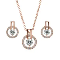Anhänger Halsketten stilvoll Volldiamant Sternenkette Ohrringe Set Luxus Zjewelry Geschenk für Frauen