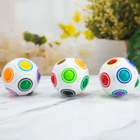 Antistress Cube Rainbow Ball Football Magic Cubes Learning Toy for Children Adult Kids Stress Reliever Toys