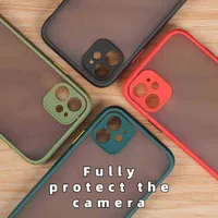 Mint Simple Matte Bumper Phone Case for iphone 11 Pro XR X XS Max 12 13 6 8 7 Plus Shockproof Soft TPU Silicone Clear Case Cover H1120