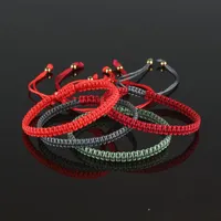 Bracelets de charme minimalistas de corda trançada de corda artesanal homens homens homens ajustáveis ​​Lucky Red Thread Brazalete Yoga Meditação Jóias