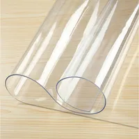 PVC-Tischteppich-transparente wasserdichte Fußmatte Bürostuhl-Couchtisch kratzfester Weichglas-Teppichtischabdeckung PVC 1.0mm 210317