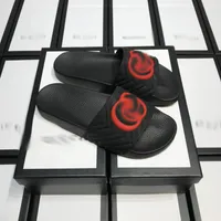 Top Quality luxuries designer Men's Slippers Sandals Shoes Slide Summer Fashion Wide Flat Men Flip Flops With Box Size 39-45 -B188