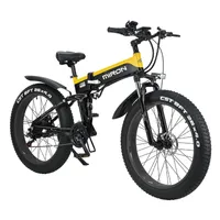 Складная велосипедная алюминиевая рама 1000 Вт Высокоскоростной двигатель Ebike 48V Ли-ионный аккумулятор 4,0 Складки шины Жир E Велосипеды 2021 Электрический велосипед 60 км