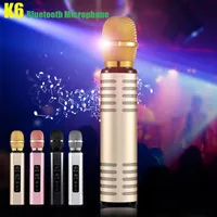 K6 Bluetooth-Mikrofon tragbarer handheld drahtloser KTV singen Karaoke-Player-Lautsprecher-Mikrofon-Lautsprecher für iPhone 13 plus Smartphone vs Q7 V9