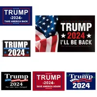 Donald Trump Bayrakları 3x5 FT 2024 Re-Seçmeli Amerika Sırt Bayrağı Pirinç Grommets ile Patriototik Açık Kapalı Dekorasyon 15 Stilleri
