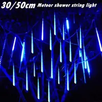 Strings 30cm 50cm Waterproof Meteor Shower Rain LED String Lights Christmas Fairy Garland Outdoor Decorative Home Decor