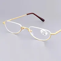 선글라스 작은 반 림 여성을위한 안경 남성용 패션 초경량 장관 안경 유니섹스 스테인레스 스틸 금속 프레임