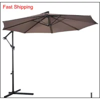 Shelter Inc 10 'Ft Vishing Umbrella Patio Sun Shade Offset Outdoor Market w/ cr jnc bdenet