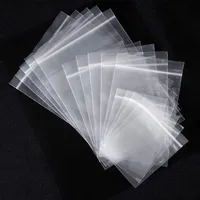 100 adet / grup Plastik Zip Poly Çanta 10 Ipek Mil Temizle Poli Fermuar Çanta Çantanabilir Zip Depolama Plastik Baggues Takı Şeker Sikke G