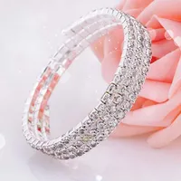Crystal Bridal Bracelet Cheap In Stock Rhinestone Wedding Accessories One Piece Silver Factory Sale Bridal Jewelry 2015