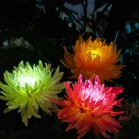 モジュールスプリング人工菊太陽光発光ランプ庭シミュレーションフラワーライト防水ステークランド