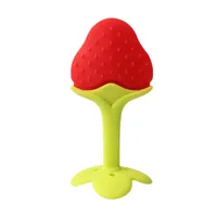 Baby Gutta Percha pode ser fervido a alta temperatura, forma de fruta de silicone, vara molar tridimensional de duas cores, brinquedos de aperto de mão, 94i