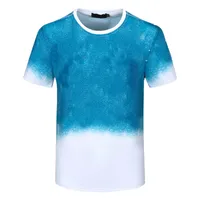 2021 Мужская футболка Роскошные Моды Дизайнер Прилив Рубашки Письмо Печать Случайные Мужчины Женщины Женщины Экипаж Размер шеи M-3XL