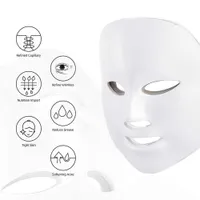 VIP 7Colors Led Light Photon Maska twarzy Pielęgnacja skóry Odmładzanie Anti zmarszczek Acne Skóra Dokręcić Twarz Therapy Theren Device Q0604