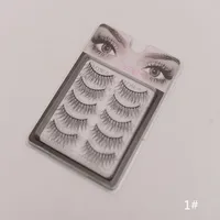 HUD @ MINK Faux faux cils Extension 5 paires par lot synthétique cheveux yeux cils de cils de beauté naturels Kit de maquillage beauté
