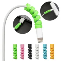 2 stücke Silikonladungskabel Protector Saverabdeckung für Apple iPhone USB-Ladegerät Kabelkabel Entzückende Schutzhülle