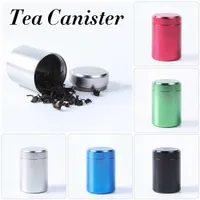 Airtight Smell Proof Container Aluminum Colorful Stash Tea Jar Sealed Can Pretty Hot Ceramic Smoking Pipe Herb Grinder