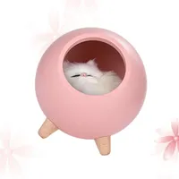 Luci notturne Cartoon Atmosfera leggera LED Atmosfera addormentata a forma di gatto da letto Creativo Camera da letto Lampada da comodino